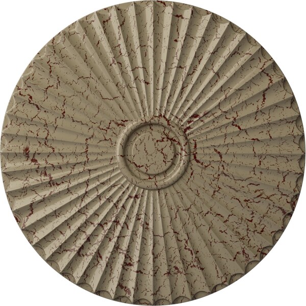 Ekena Millwork Shakuras Ceiling Medallion (For Canopies up to 5 1/2"), 29 1/2"OD x 2"P, Gobi Desert Crackle CM30SHGDC - main